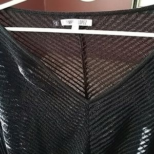 Jennifer Lopez black sweater w/ glitter in threads